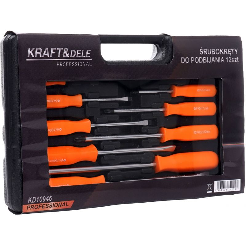 Śrubokręty do podbijania 12szt. w walizce KD10946