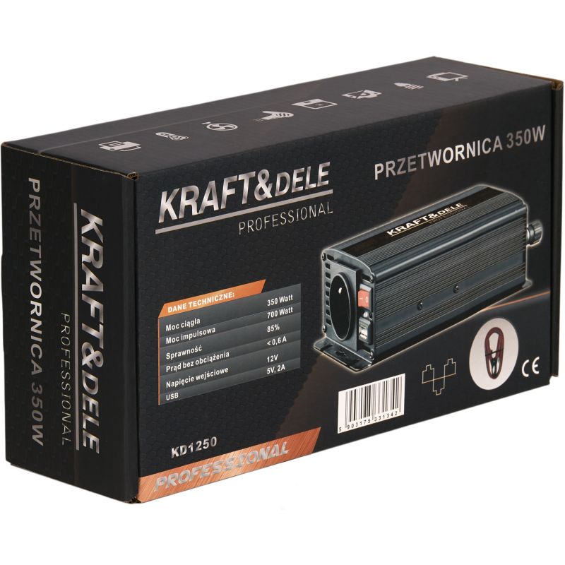 Przetwornica samochodowa 12V 350W/700W KD1250