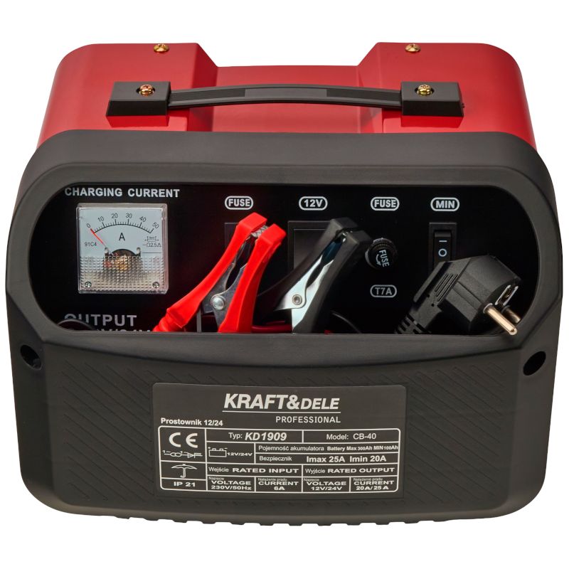 Prostownik samochodowy 12 24V 40A 300Ah KD1909