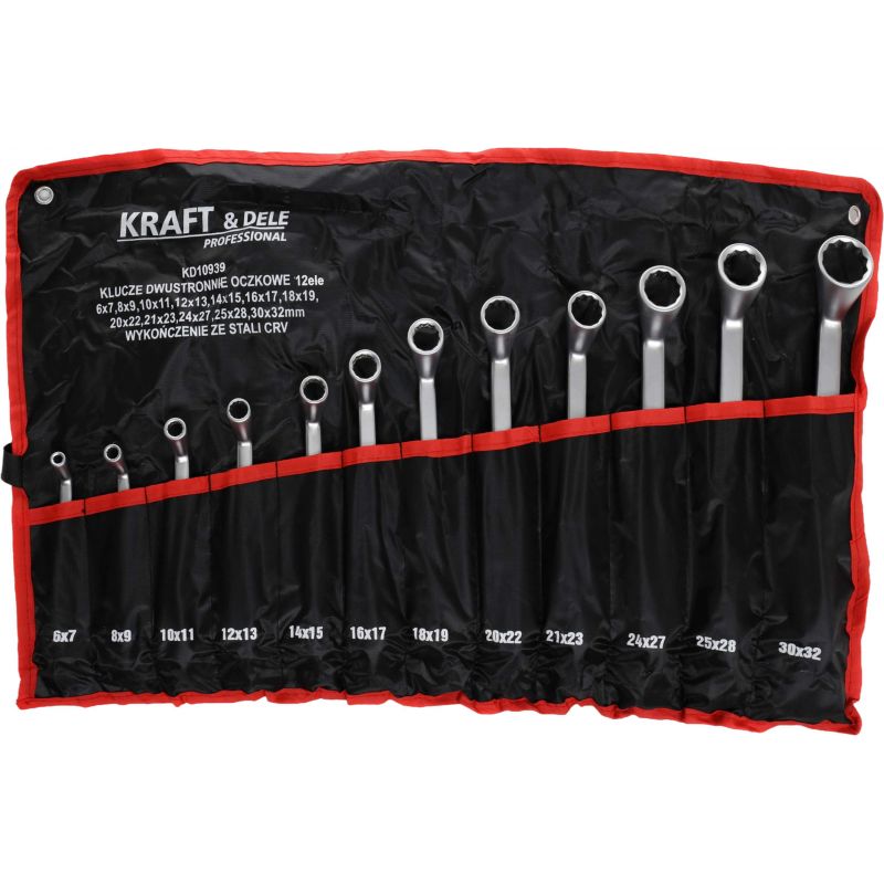 Klucze dwustronnie-oczkowe 12el. KD10939