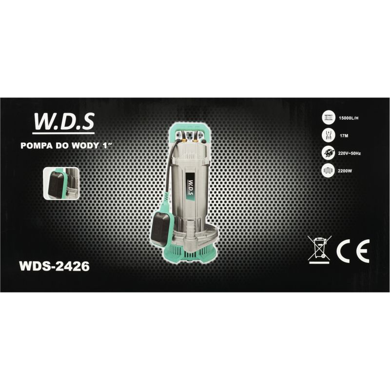 Pompa do wody 2200W 1" 15000l/h + PŁYWAK WDS2426
