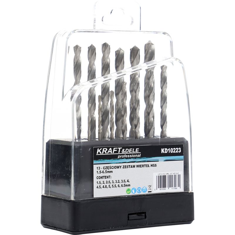 Wiertła do metalu i drewna 13szt. KD10223
