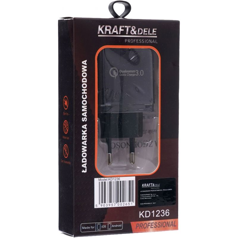 Ładowarka sieciowa QUICK CHARGE 3.0 KD1236
