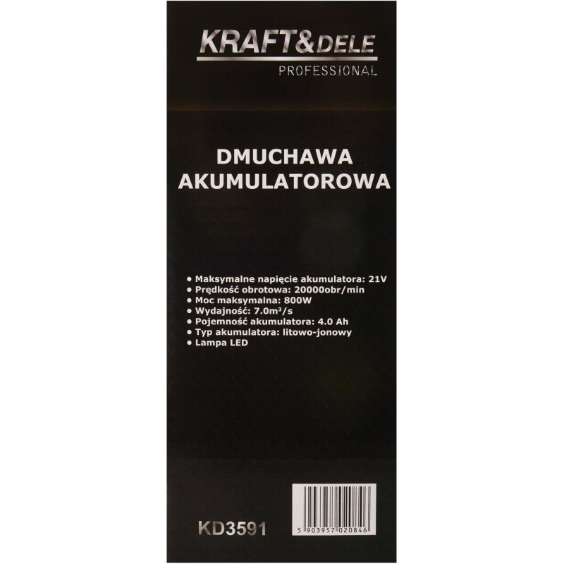 Dmuchawa akumulatorowa 21W 800W KD3591