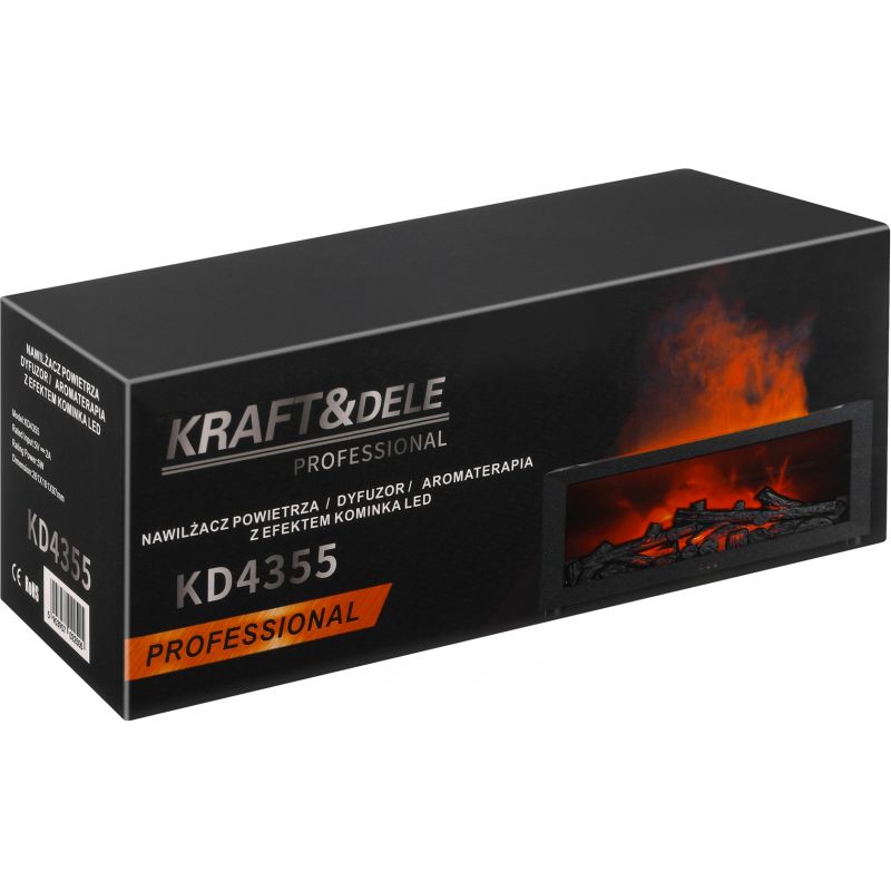 Nawilżacz powietrza jonizator z efektem kominka LED KD4355