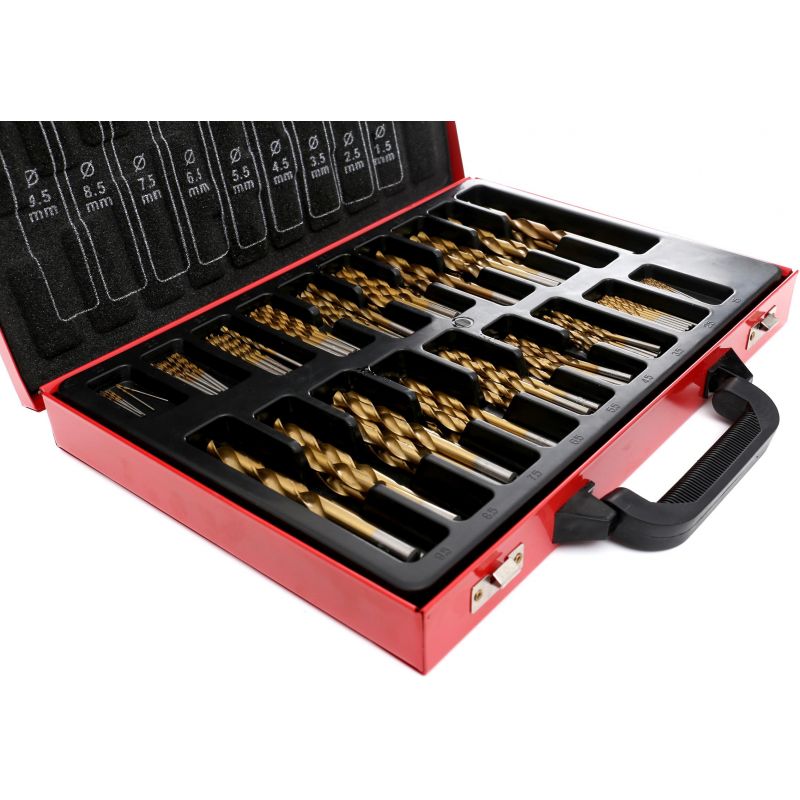 Wiertła tytanowe HSS do metalu 170 szt. KD991