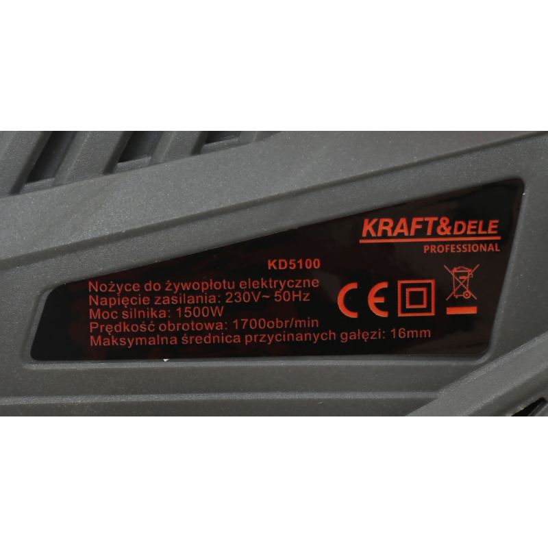 Elektryczne nożyce do żywopłotu 1500W 50CM KD5100