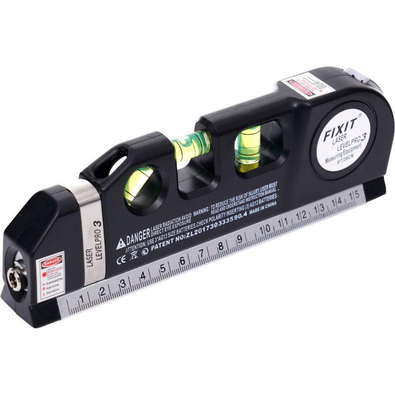 Poziomica laserowa z miarą 250cm KD10437