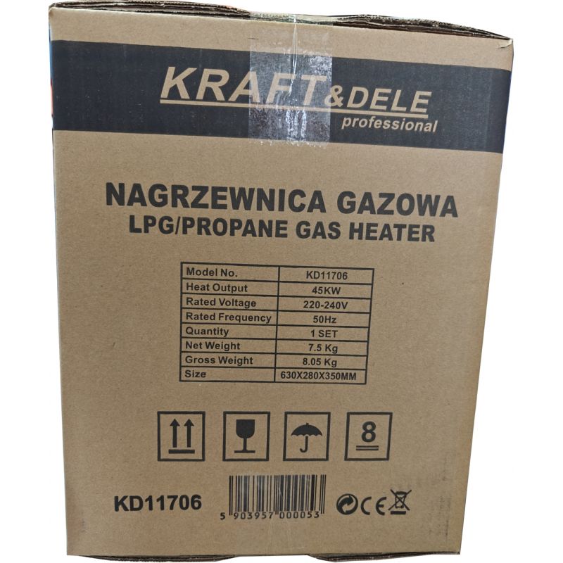 Nagrzewnica gazowa 45kW Termostat KD11706