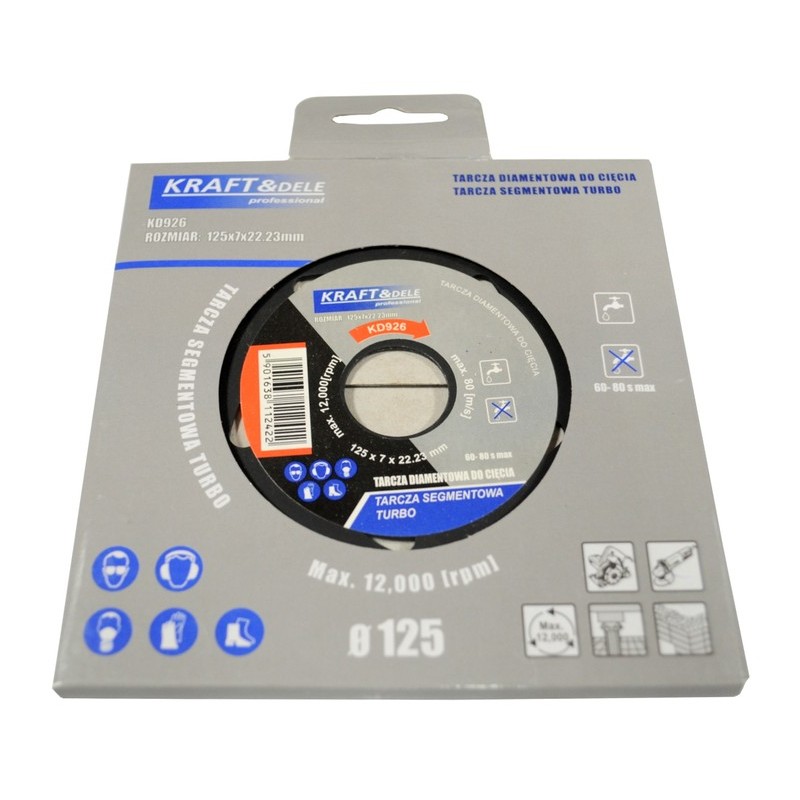 Tarcza segmentowa do cięcia 125x7x22,23 TURBO KD926