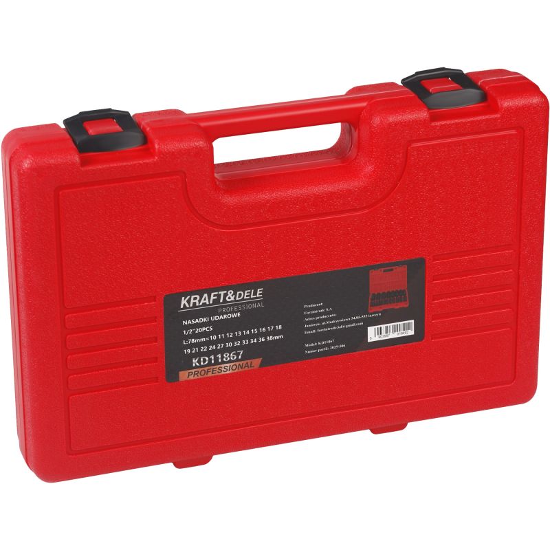 Nasadki udarowe 1/2" 20 szt KD11867