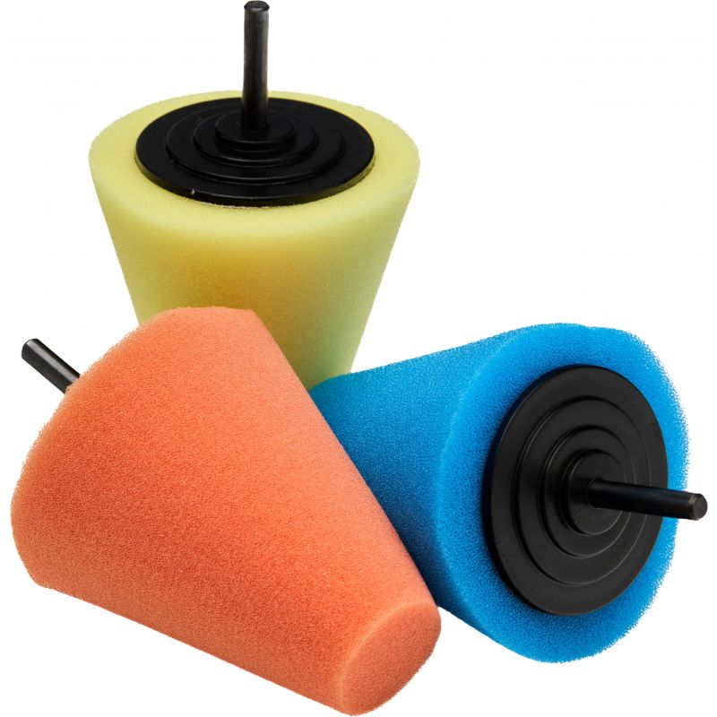 Gąbki polerskie stożek do felg 150mm zestaw 3szt. KD1592