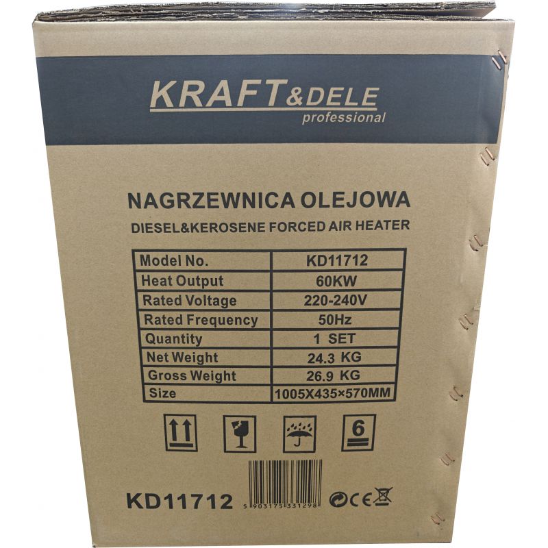Nagrzewnica olejowa 60KW termostat KD11712