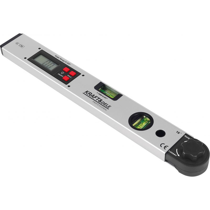 Kątomierz elektr. z poziomnica LCD 400 mm KD3561