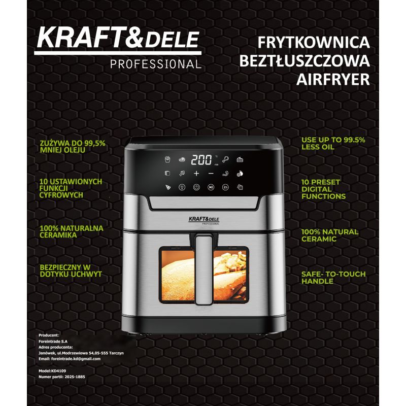 Bezolejová fritéza Airfryer 8 l, model KD4109