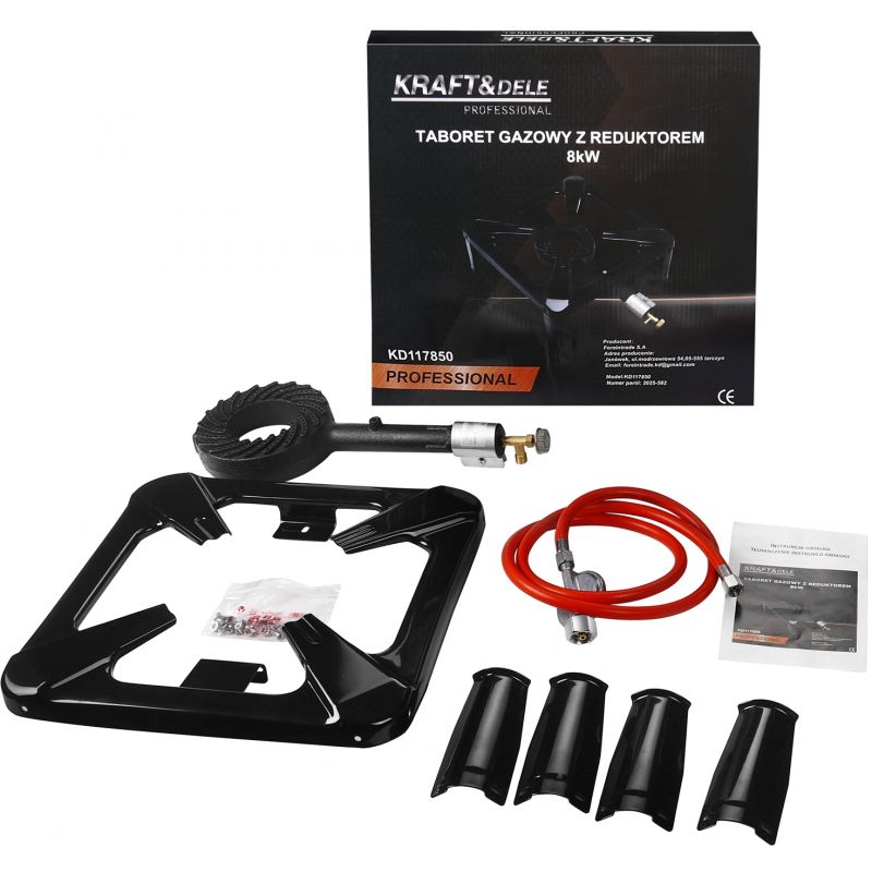 Taboret gazowy 8kW + wąż z reduktorem KD117850