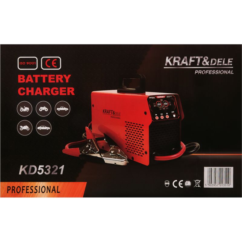 Prostownik z rozruchem 12/24V 50-800Ah 80A rozruch 600A KD5321