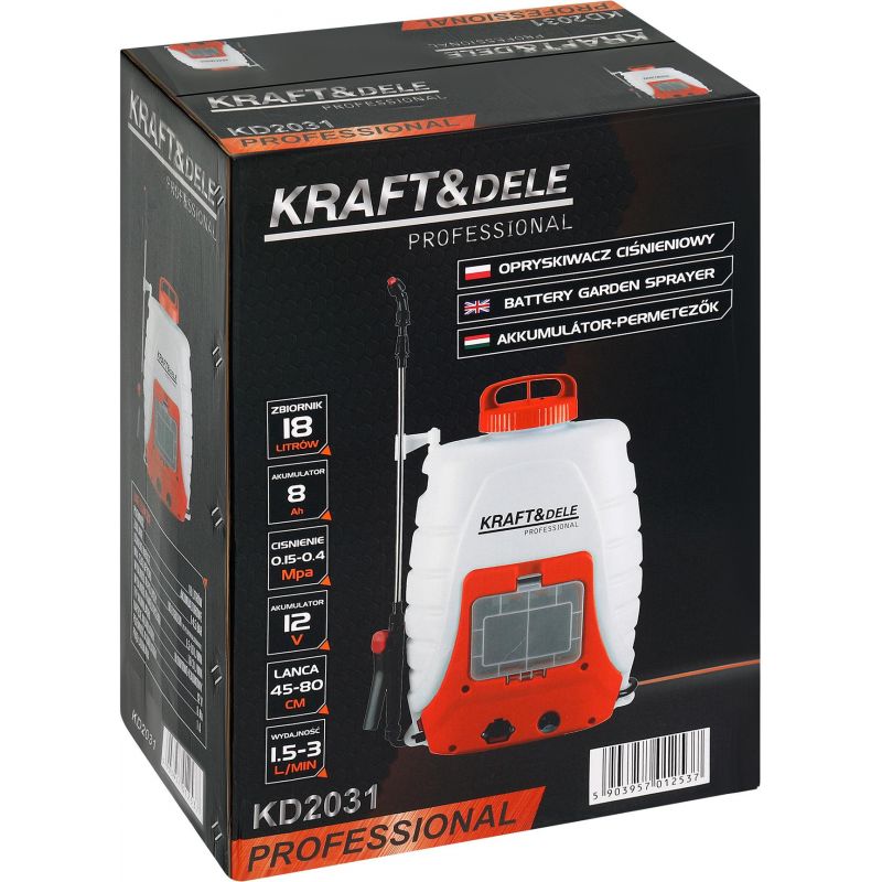 Opryskiwacz akumulatorowy 18l zestaw XXL 12V 8Ah KD2031