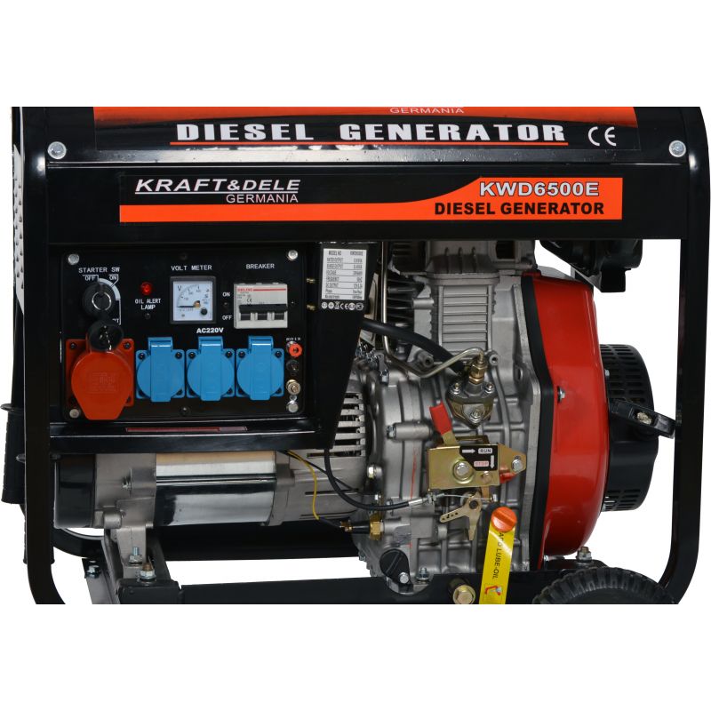 Dieselový generátor 6500 W, 12/230/380 V, model KD120