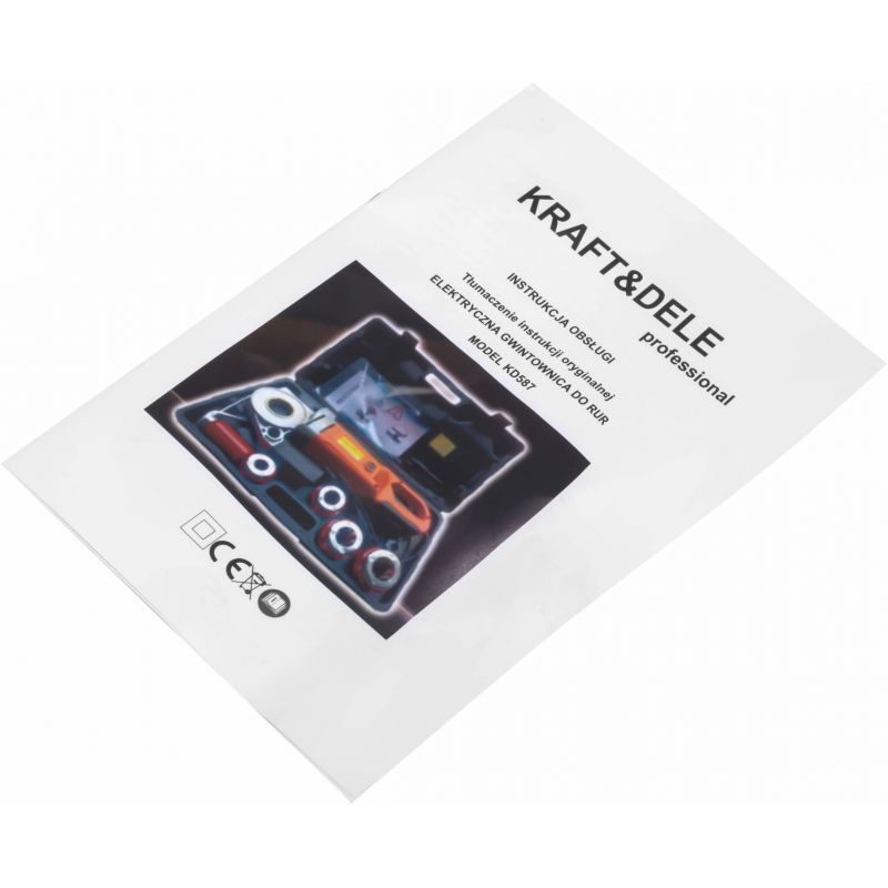 Elektrická závitovacia fréza na rúry, 230 V, prenosná, 2400 W, model KD587