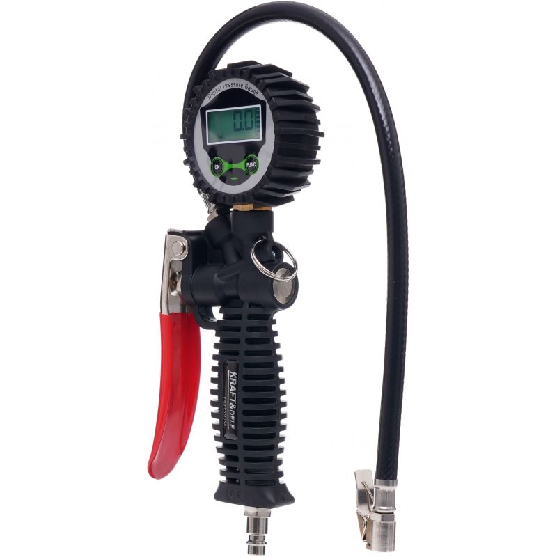 Pistolet do pompowania z manometrem LCD KD1366