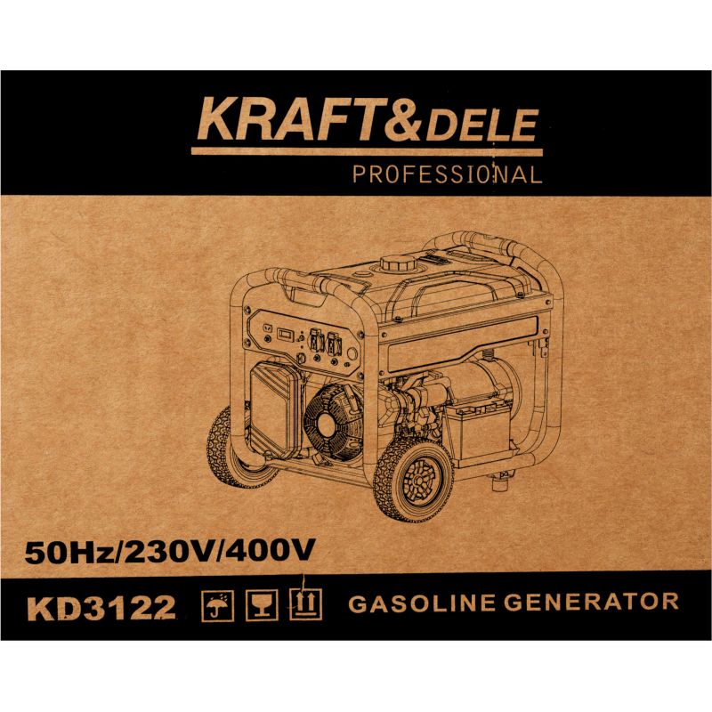 Agregat Prądotwórczy 12V 230V 400V 9kW Benzyna KD3122