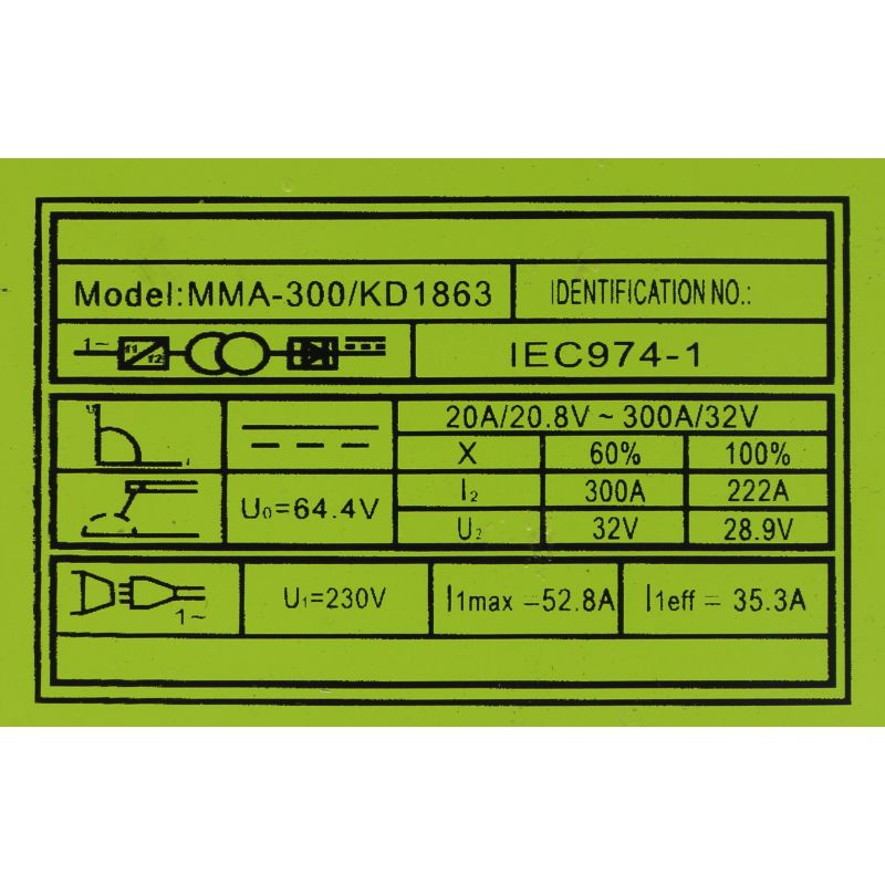 Spawarka inwertorowa MMA 300A KD1863
