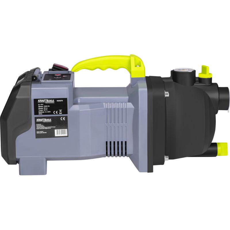 Akumulatorowa pompa ogrodowa 3500L/h 2x6Ah + ładowarka KD5270