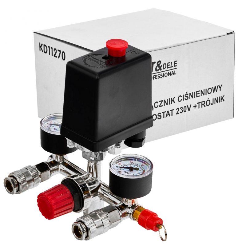 Tlakový spínač pre kompresor, 8 barov, 230 V, KD11270