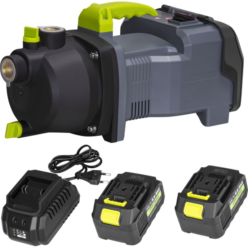 Akumulatorowa pompa ogrodowa 3500L/h 2x6Ah + ładowarka KD5270