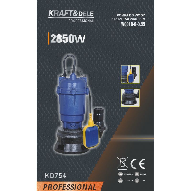 Pompa do szamba z rozdrabniaczem 2850w KD754