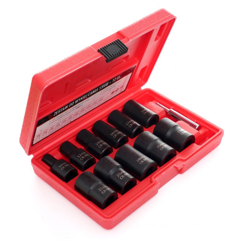 Zestaw nasadek do obrabianych śrub 1/2" - 12 el. KD11792
