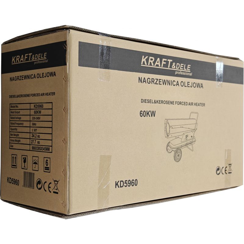 Olejový ohrievač 60 kW, model KD5960
