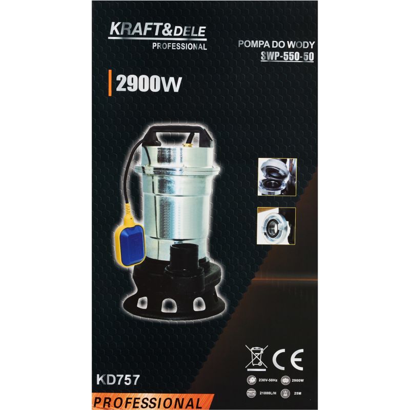 Pompa do wody z rozdrabniaczem 2900W / 2" KD757