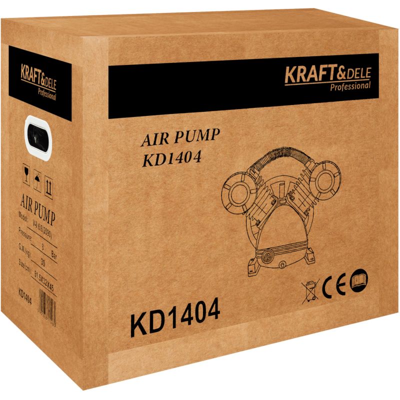 Kompresor s piestovým pohonom, 4 kW, dvojvalcový, model KD1404