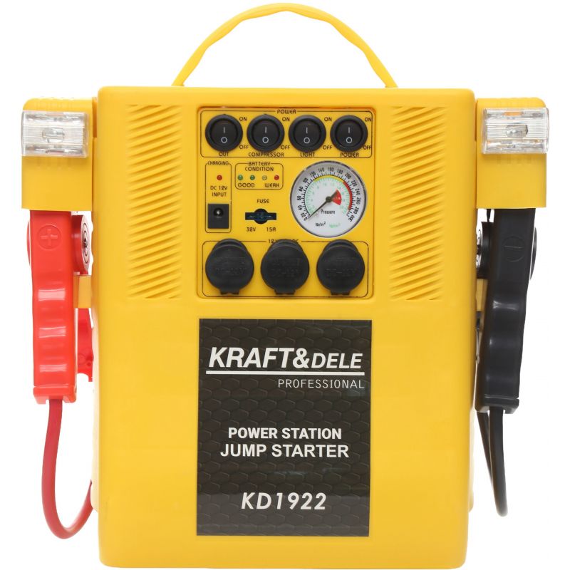 Jump starter 4W1 - urządzenie wielofunkcyjne - rozruch, kompresor, latarka KD1922