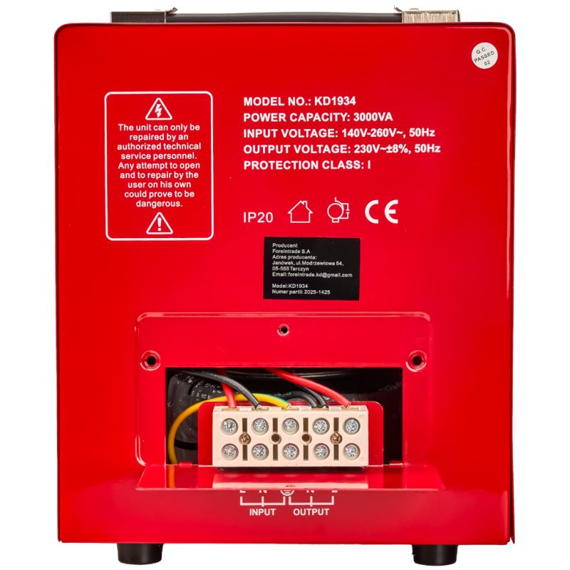 Stabilizator napięcia AVR 3000VA 230V KD1934