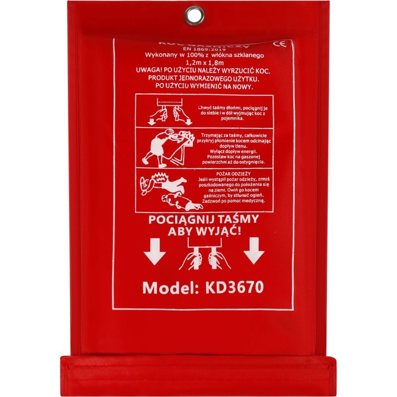 Koc gaśniczy 1,2x1,8M włókno szklane KD3670