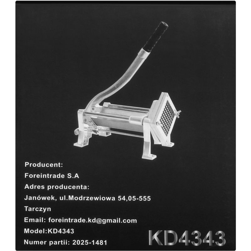 Krajalnica ręczna do ziemniaków, owoców, warzyw KD4343