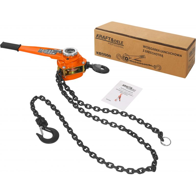 Wciągarka łańcuchowa z grzechotką 1,5T 3M KD3500