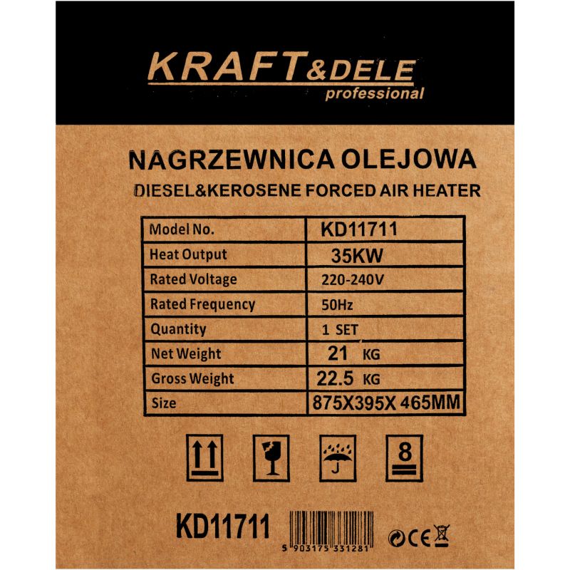 Nagrzewnica olejowa 35kW termostat KD11711