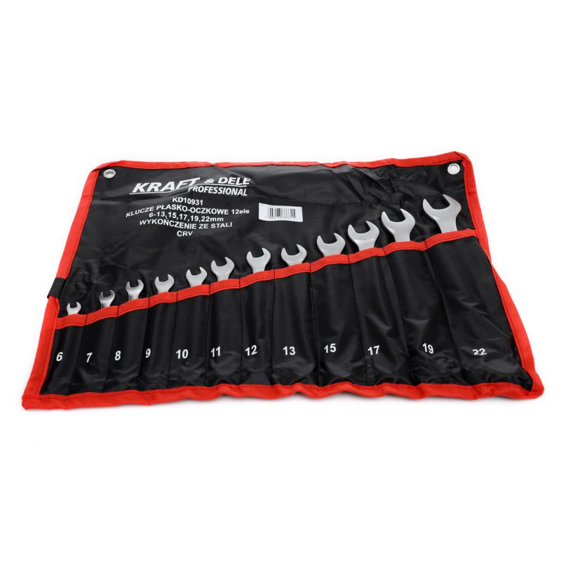 Klucze płasko-oczkowe 12el. KD10931