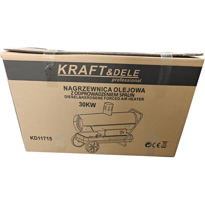 Nagrzewnica olejowa 30 kw / termostat / odprowadzenie spalin KD11715