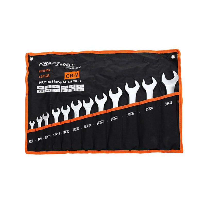 Klucze Dwustronne Zestaw 12el. 6-32mm KD10103
