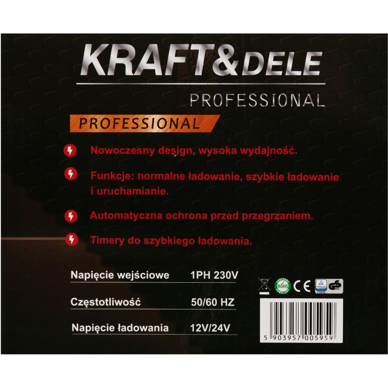 Prostownik akumulatorowy 12/24V 30/250aH KD1924