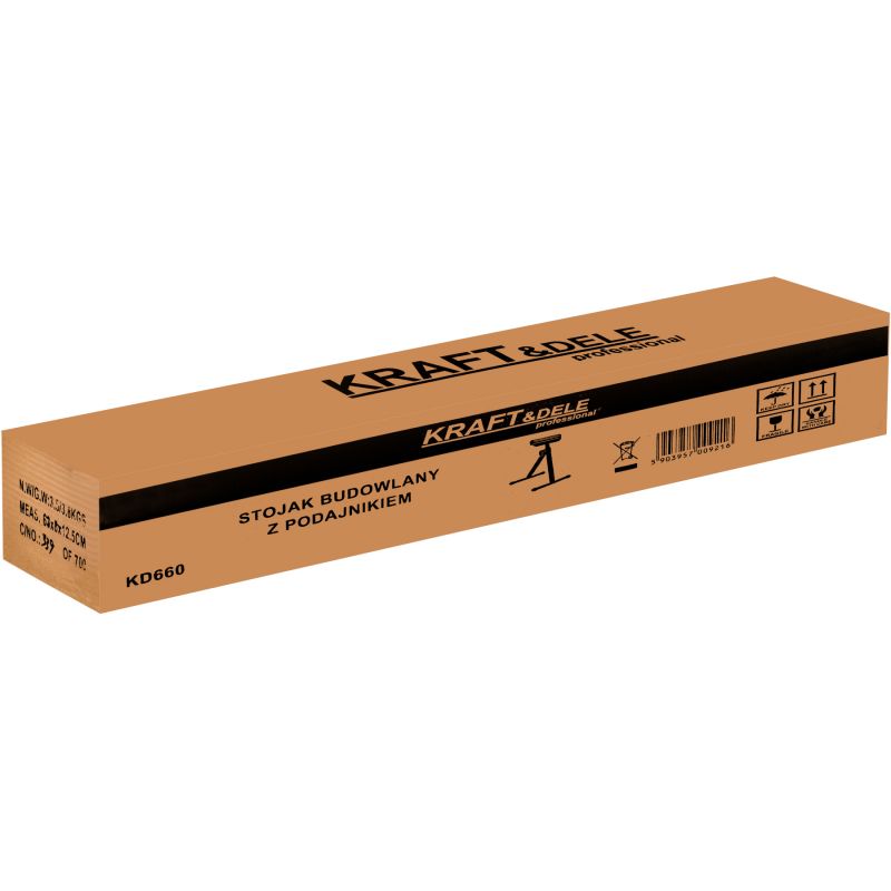 Stojak budowlany z podajnikiem / podpora z rolką transportową 680 - 1080 mm KD660