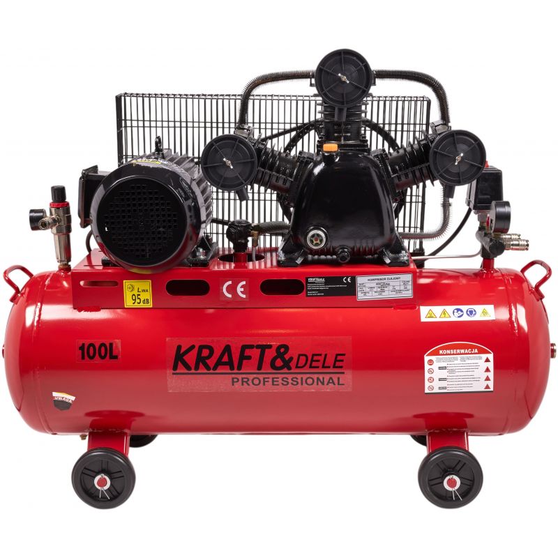 Kompresor olejowy 100L 3 Tłoki KD1477 + Seperator