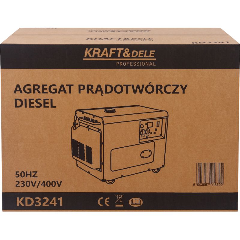 Agregat Prądotwórczy 230V 400V 7kW 16KM Diesel + ATS KD3241