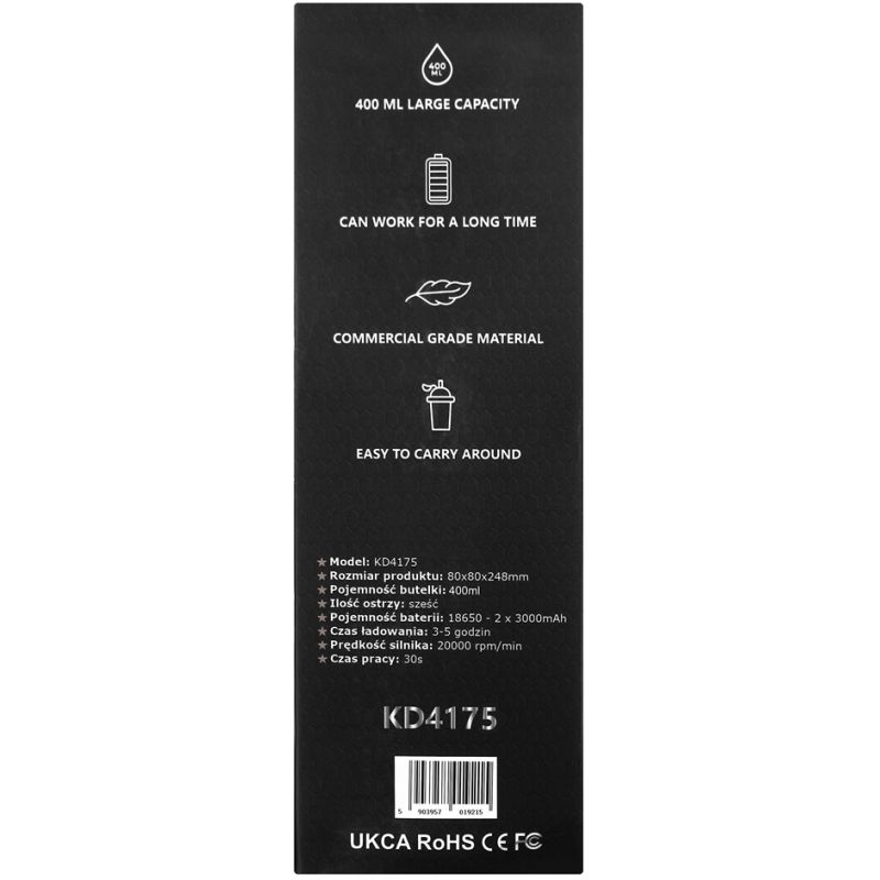 Nabíjací mixér USB-C 400ml / 2x3000mAh KD4175