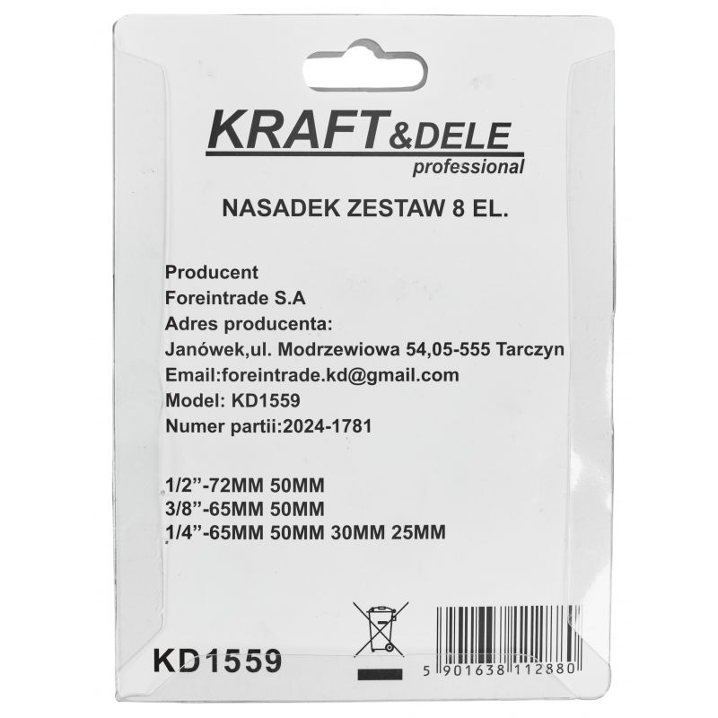 Adaptery na nasadki 8szt. KD1559